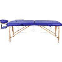 Массажный стол Atlas Sport складной 2-с деревянный 70 см (синий) - Превью изображения №2 — Интернет-магазин Time-Shop