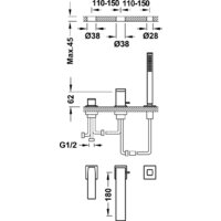 Смеситель Tres Slim 20216103Bm - Превью изображения №2 — Интернет-магазин Time-Shop