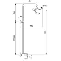 Верхний душ Vidima Balance BA272AA - Превью изображения №2 — Интернет-магазин Time-Shop
