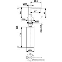 Дозатор для моющего средства Armatura 990-100-81 - Превью изображения №3 — Интернет-магазин Time-Shop