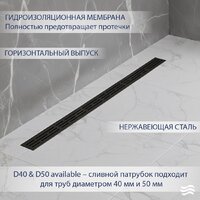 Трап/канал Lauter 210362-1-LMB 600x55 (черный матовый) - Превью изображения №2 — Интернет-магазин Time-Shop