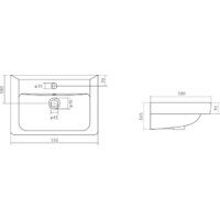 Умывальник Santek Тигода-55 55x38 [1.WH30.2.127] - Превью изображения №2 — Интернет-магазин Time-Shop