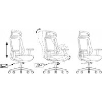 Офисное кресло Бюрократ MC-412N-H (черный, сетка) - Превью изображения №13 — Интернет-магазин Time-Shop