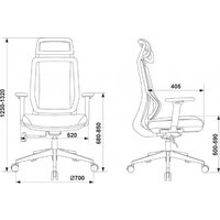 Офисное кресло Бюрократ MC-412N-H (черный, сетка) - Превью изображения №14 — Интернет-магазин Time-Shop