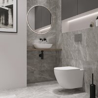 Унитаз подвесной Lauter Vortex 2110830 + GROHE Rapid SL 38721001 с кнопкой (овальная, хром) - Превью изображения №8 — Интернет-магазин Time-Shop