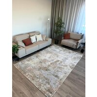 Ковер для жилой комнаты Radjab Carpet Бьянка прямоугольник D056A 7583RK-b 1.6x2.3 (cream shirink/vizon fdy) - Превью изображения №4 — Интернет-магазин Time-Shop