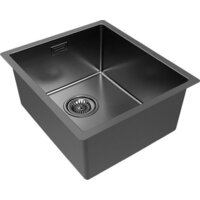 Кухонная мойка Paulmark Lassan 38 UNI LA38-GM (черный/вороненая сталь) - Превью изображения №3 — Интернет-магазин Time-Shop