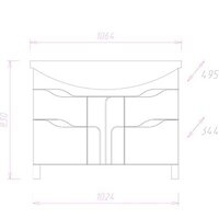  Onika Тумба под умывальник Веронэлла 105.16 110508 - Превью изображения №2 — Интернет-магазин Time-Shop
