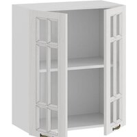 Шкаф навесной Трия Лина 1В6С (белый) - Превью изображения №2 — Интернет-магазин Time-Shop