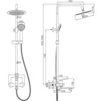 Душевая система  Ledeme L2491 - Превью изображения №8 — Интернет-магазин Time-Shop