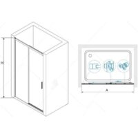 Душевая дверь RGW LE-12B 130 (черный/прозрачное стекло) - Превью изображения №4 — Интернет-магазин Time-Shop