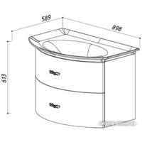  Belux Тумба с умывальником Версаль НП80-02 (белый) - Превью изображения №3 — Интернет-магазин Time-Shop