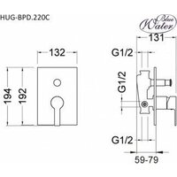 Смеситель Blue Water HUG-BPD.220C - Превью изображения №2 — Интернет-магазин Time-Shop
