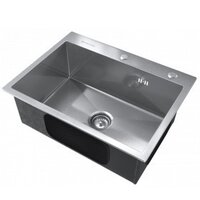 Кухонная мойка Ulgran Steel 60x45 (брашированная сталь) - Превью изображения №2 — Интернет-магазин Time-Shop