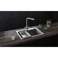 Кухонная мойка Ulgran Steel 60x45 (брашированная сталь) - Превью изображения №4 — Интернет-магазин Time-Shop