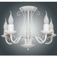 Люстра средней высоты Элетех Классик 151 НПБ 01-5х60-141 1005404788 (белый муар) - Превью изображения №4 — Интернет-магазин Time-Shop