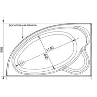 Ванна Aquanet Mayorca 150x100 L - Превью изображения №6 — Интернет-магазин Time-Shop