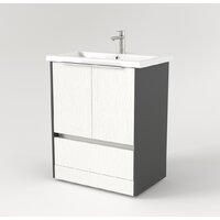  Дабер Тумба под умывальник 017 Andrea Elen 80 Т17.8А.0.20Б (белый древесный/серый/ручка белая) - Превью изображения №2 — Интернет-магазин Time-Shop