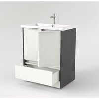  Дабер Тумба под умывальник 017 Andrea Elen 80 Т17.8А.0.20Б (белый древесный/серый/ручка белая) - Превью изображения №3 — Интернет-магазин Time-Shop