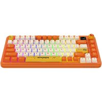 Клавиатура Ajazz AK820 Max (оранжевый/белый, Ajazz Avocado) - Превью изображения №4 — Интернет-магазин Time-Shop