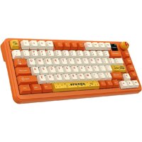 Клавиатура Ajazz AK820 Max (оранжевый/белый, Ajazz Avocado) - Превью изображения №2 — Интернет-магазин Time-Shop