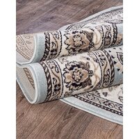 Ковер для жилой комнаты Merinos Valencia Deluxe d251-OVAL-L.BLUE-BROWN (1.5х3) - Превью изображения №2 — Интернет-магазин Time-Shop