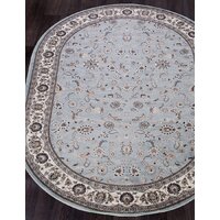 Ковер для жилой комнаты Merinos Valencia Deluxe d251-OVAL-L.BLUE-BROWN (1.5х3) - Превью изображения №3 — Интернет-магазин Time-Shop