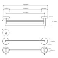 Держатель для полотенца Bemeta Neo 104204055 - Превью изображения №2 — Интернет-магазин Time-Shop