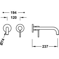 Смеситель без скрытого механизма Tres Study 26230022AC - Превью изображения №2 — Интернет-магазин Time-Shop