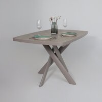 Кухонный стол Мамадома Leonel-130 раздвижной 130-165х85 (бежевый камень-hpl/капучино) - Превью изображения №6 — Интернет-магазин Time-Shop