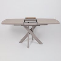 Кухонный стол Мамадома Leonel-130 раздвижной 130-165х85 (бежевый камень-hpl/капучино) - Превью изображения №20 — Интернет-магазин Time-Shop