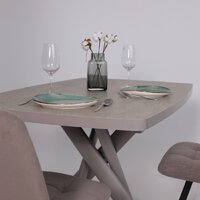 Кухонный стол Мамадома Leonel-130 раздвижной 130-165х85 (бежевый камень-hpl/капучино) - Превью изображения №5 — Интернет-магазин Time-Shop