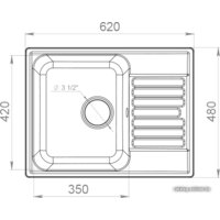 Кухонная мойка GranFest QUARZ Z-13 (черный) - Превью изображения №3 — Интернет-магазин Time-Shop