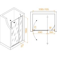 Душевая дверь RGW LE-004B 351200411-14 - Превью изображения №5 — Интернет-магазин Time-Shop