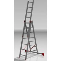 Лестница-стремянка Новая высота NV 323 трёхсекционная профессиональная 3x7 ступеней - Превью изображения №3 — Интернет-магазин Time-Shop