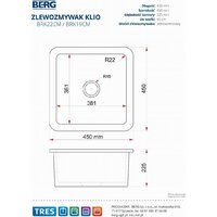 Кухонная мойка Berg Klio BRK22CM - Превью изображения №6 — Интернет-магазин Time-Shop