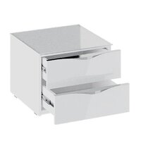 Тумба Трия Глосс ТД-319.03.01 (белый глянец-стекло) - Превью изображения №2 — Интернет-магазин Time-Shop