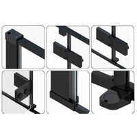 Душевой уголок Rea Fargo 120х90 (черный/прозрачное стекло) - Превью изображения №3 — Интернет-магазин Time-Shop