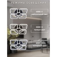 Припотолочная люстра Aitin Pro B5105A/4+1 (черный) - Превью изображения №9 — Интернет-магазин Time-Shop