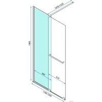 Душевая стенка Rea Cortis 120 (черный/прозрачное стекло) - Превью изображения №7 — Интернет-магазин Time-Shop
