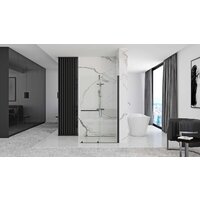 Душевая стенка Rea Cortis 120 (черный/прозрачное стекло) - Превью изображения №3 — Интернет-магазин Time-Shop