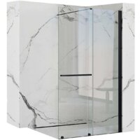 Душевая стенка Rea Cortis 120 (черный/прозрачное стекло) - Превью изображения №1 — Интернет-магазин Time-Shop