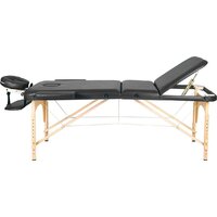 Массажный стол Atlas Sport 60 см складной 3-с деревянный (черный) - Превью изображения №3 — Интернет-магазин Time-Shop