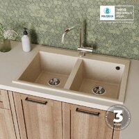 Кухонная мойка Polygran Brig 790 (кремовый) - Превью изображения №9 — Интернет-магазин Time-Shop