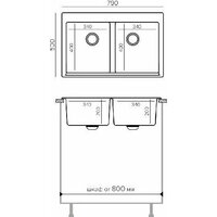 Кухонная мойка Polygran Brig 790 (кремовый) - Превью изображения №10 — Интернет-магазин Time-Shop