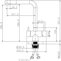 Смеситель ARFEKA Geminia (золотой PVD) - Превью изображения №2 — Интернет-магазин Time-Shop