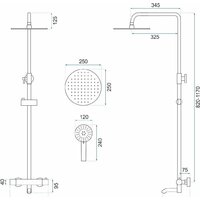 Душевая система  Rea Lungo matt gold REA-P6604 - Превью изображения №9 — Интернет-магазин Time-Shop