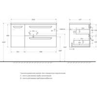  Cezares Тумба под умывальник ECO-CER-N-1000-2C-1A-SO-BL-R - Превью изображения №12 — Интернет-магазин Time-Shop