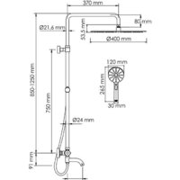 Душевая система  Wasserkraft A188.117.127.087.CH Thermo - Превью изображения №3 — Интернет-магазин Time-Shop