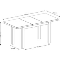 Кухонный стол Senira Кастусь 110-145x70 (венге/венге) - Превью изображения №4 — Интернет-магазин Time-Shop